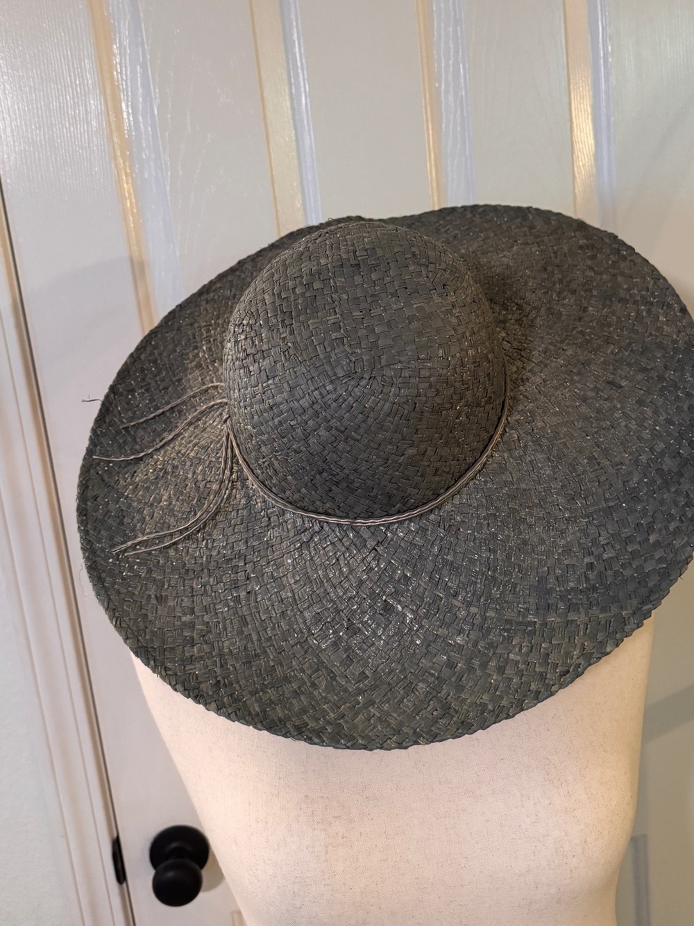 hinge Wide Brim Straw Sun Hat - Black Nordstrom